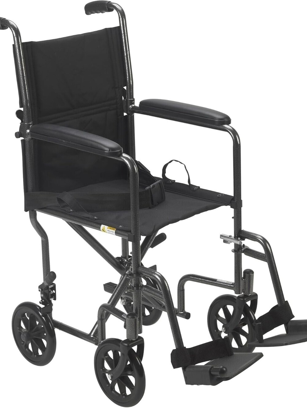 Drive Medical Lightweight Folding Transport Wheelchair - Silver/Black